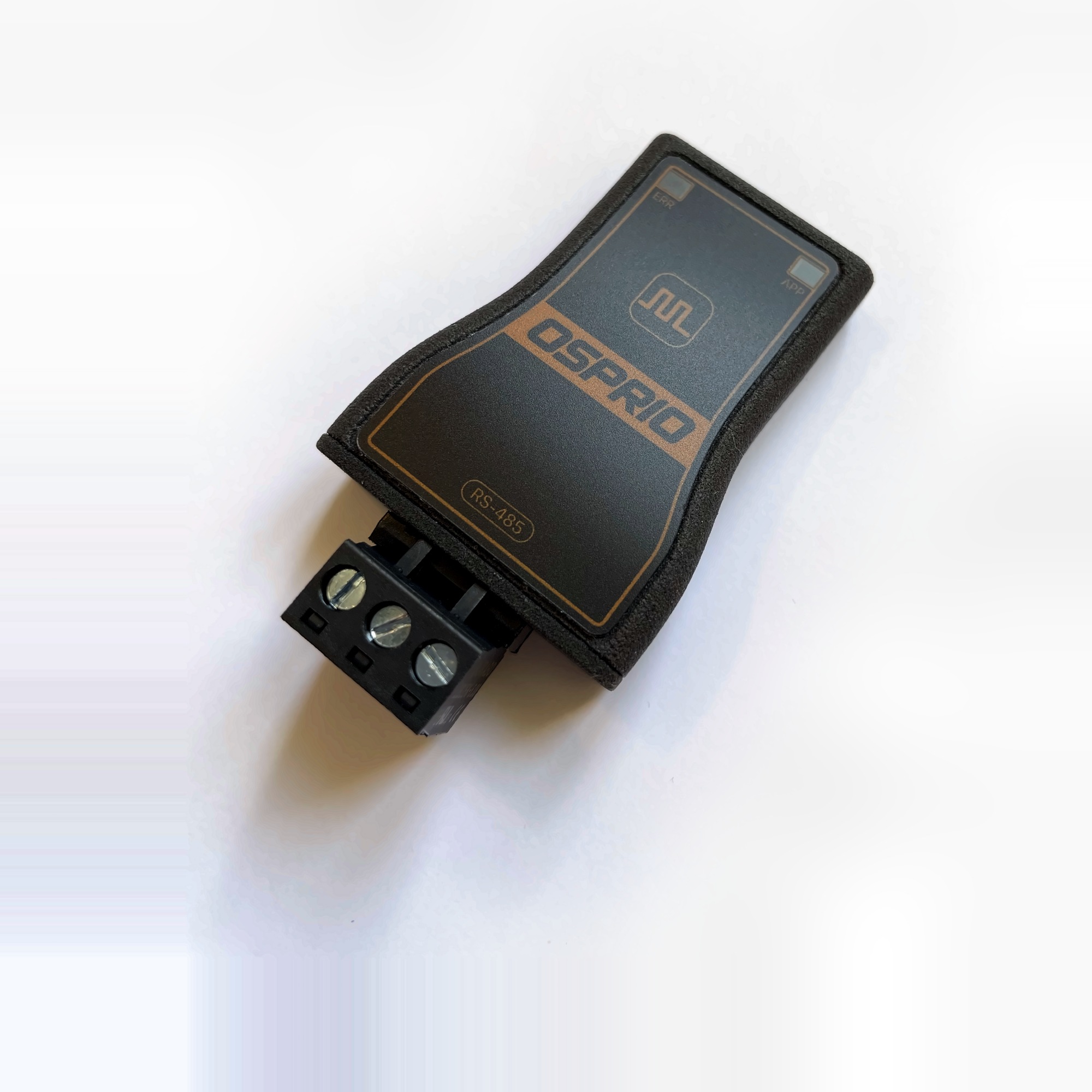 Osprio Mini at an angle, screw terminal fitted