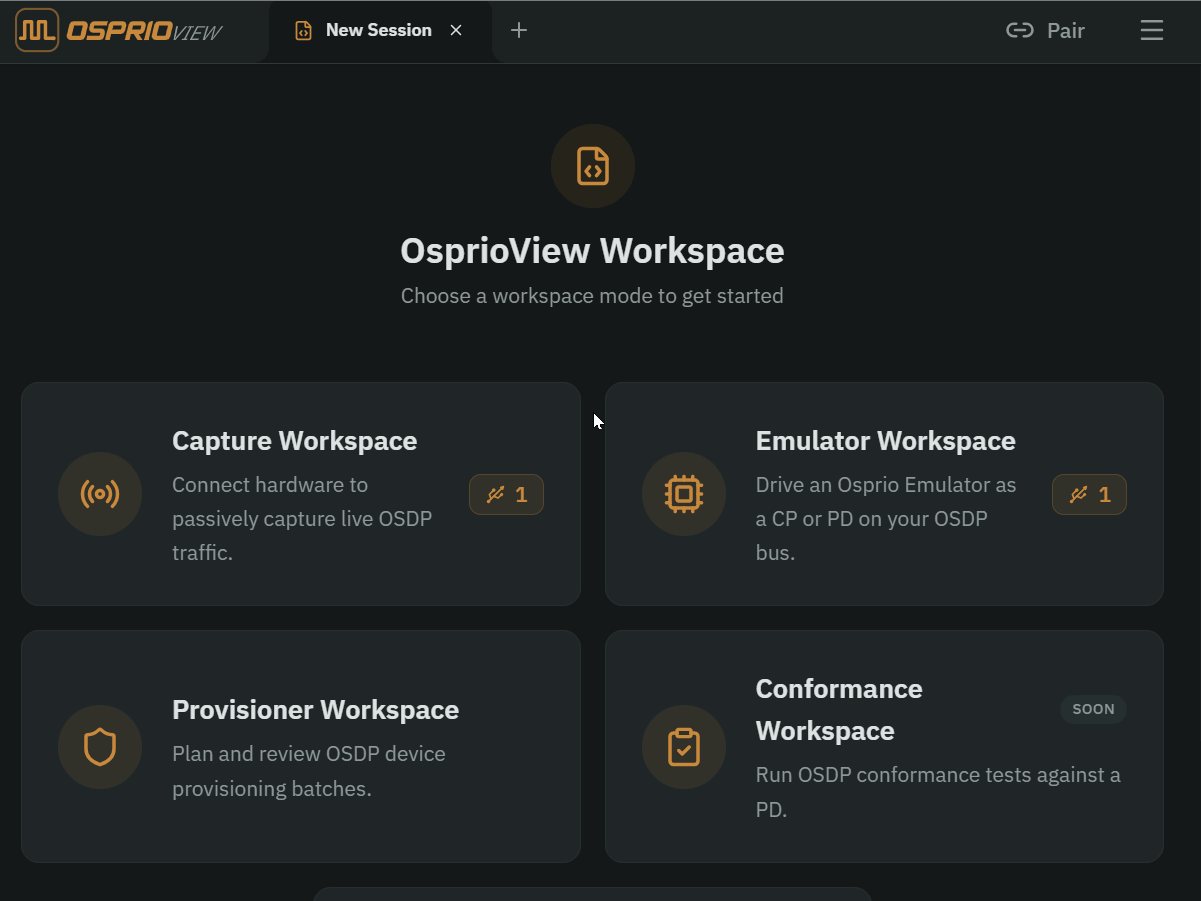 Connecting hardware over WebUSB with no drivers in Osprio View