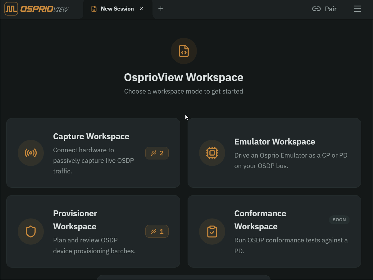 Light and dark mode theming in Osprio View