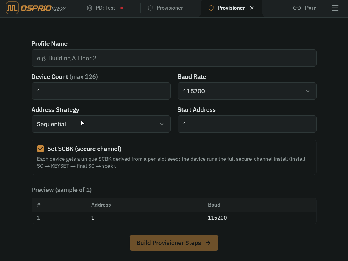 PD address assignment strategy in Provisioner Workspace